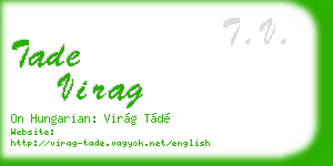 tade virag business card