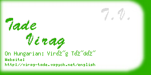 tade virag business card